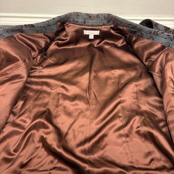 Caslon Size 18W Blazer Jacket Velvet Flocked Floral Indie Whimsigoth Dark Fairy - Picture 4 of 13